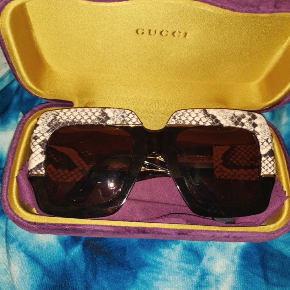 Gucci Sunglasses black snake print mint condition  open to offers